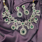Royal Emerald & CZ Bridal Necklace Set