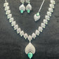Mint Bloom CZ Necklace Set