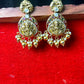 Temple Goddess Earrings with Pearl Drops