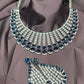 Royal Blue Sapphire & Diamond Necklace Set
