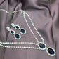 Sapphire & Diamond Double Layer Necklace Set