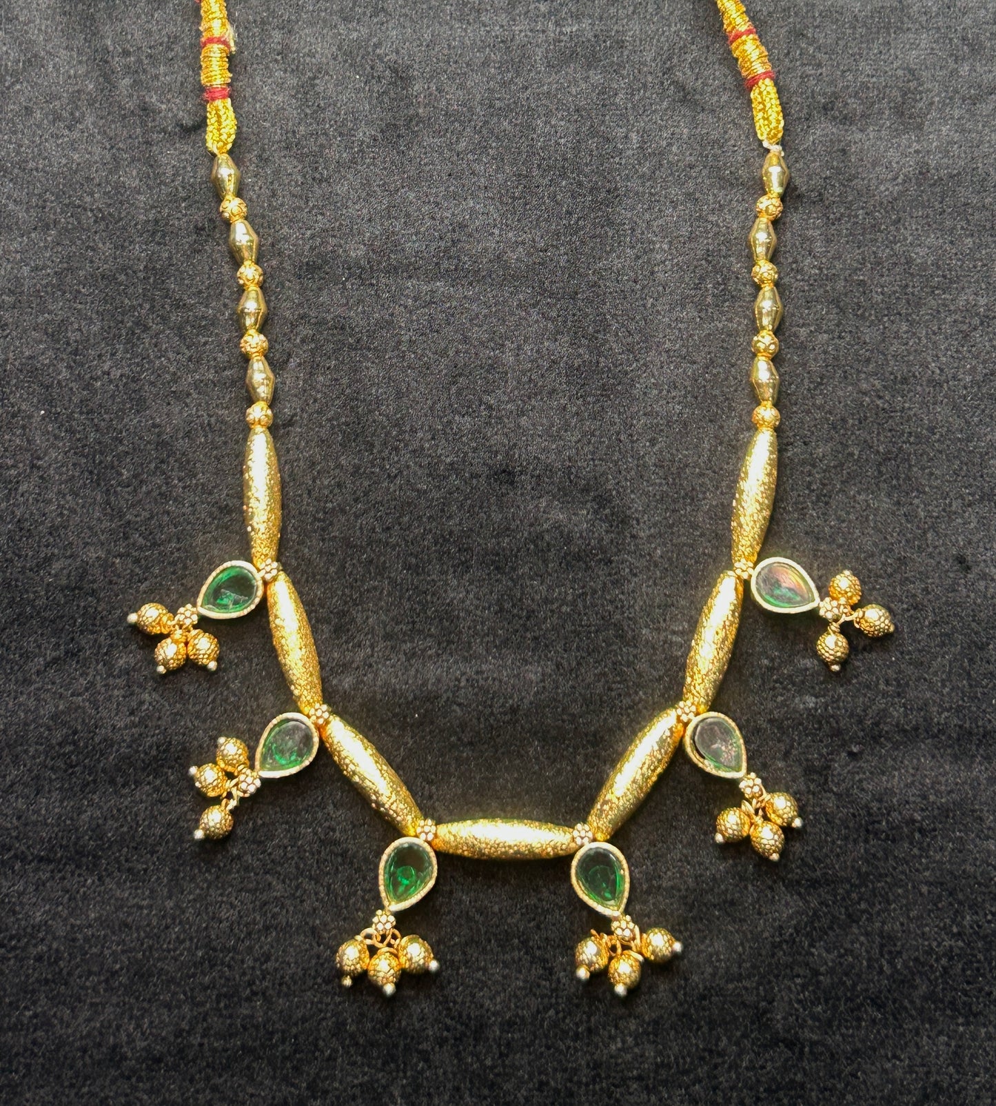 Emerald Drop Maharashtrian Necklace