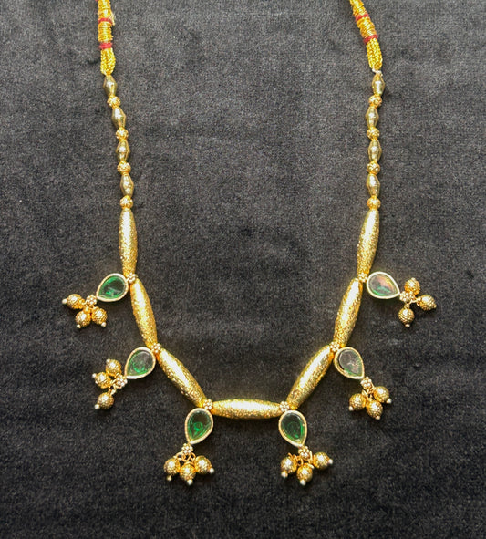 Emerald Drop Maharashtrian Necklace