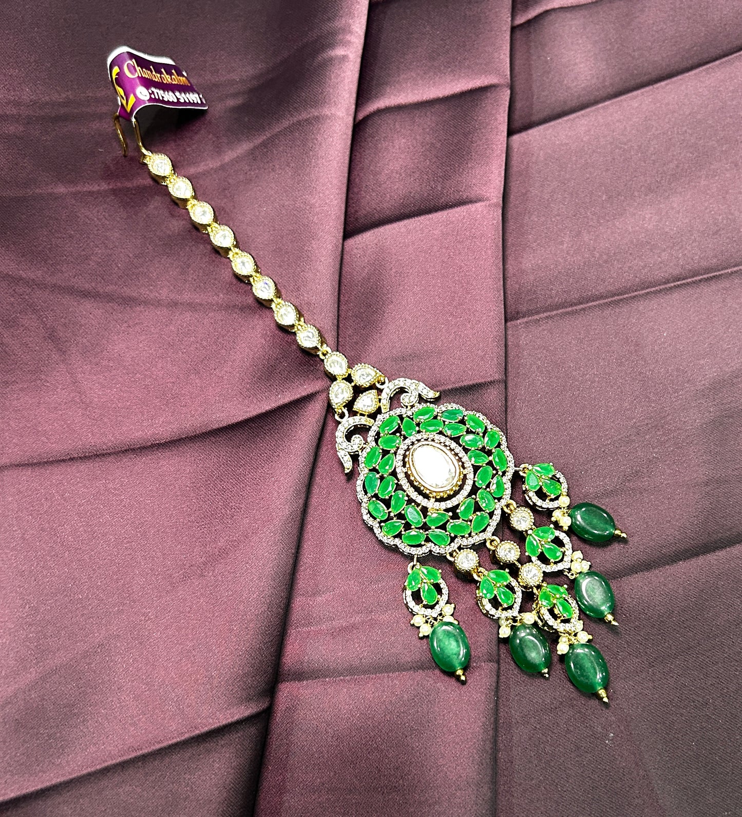 Royal Emerald Maang Tikka