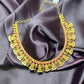 Temple Bells Necklace with Pink Stone Accents