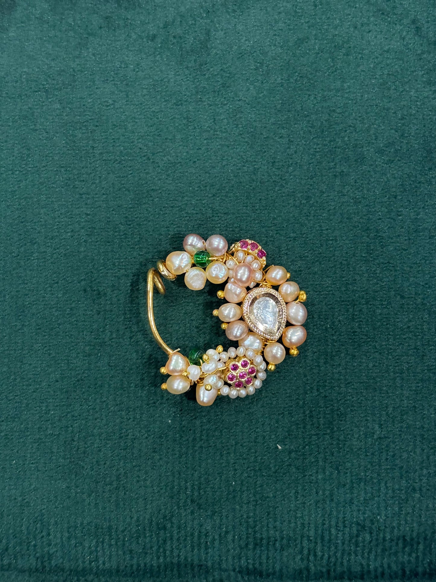 Real Pearl & Ruby Maharashtrian Nath