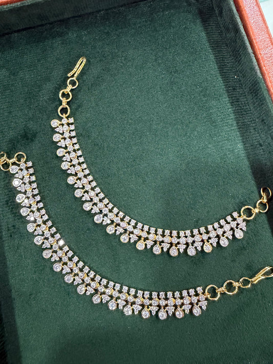 CZ AD Stone Ear Chain