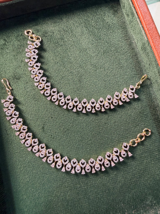 CZ AD Stone Ear Chain