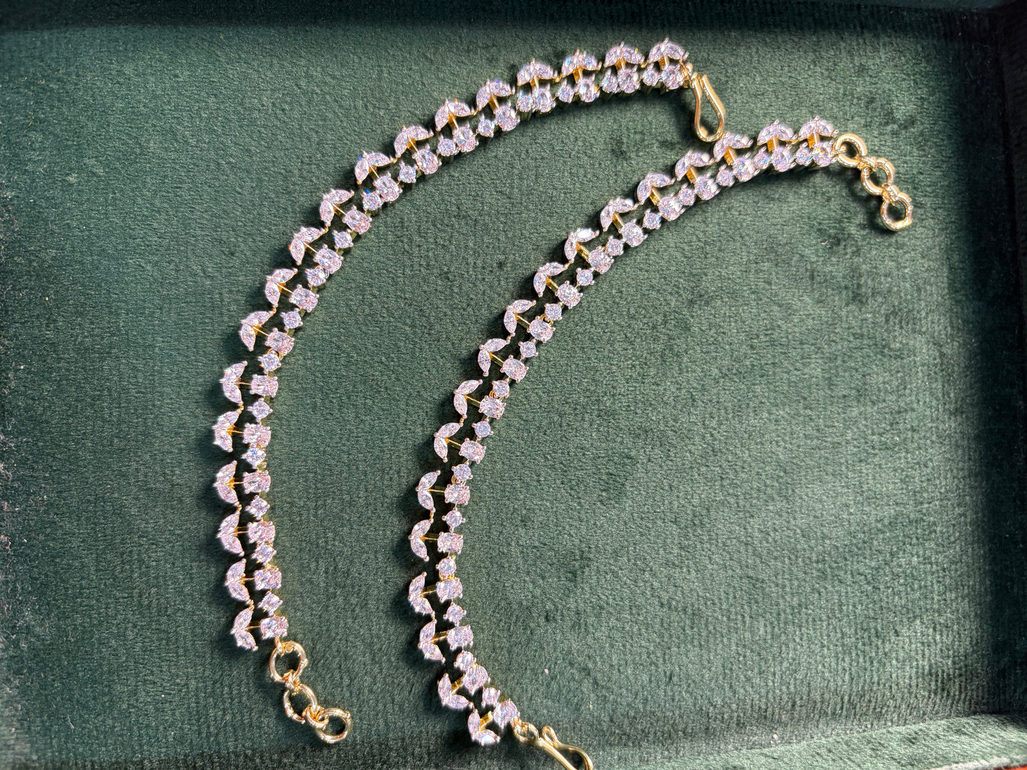 CZ AD Stone Ear Chain