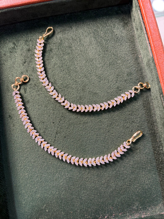 CZ AD Stone Ear Chain