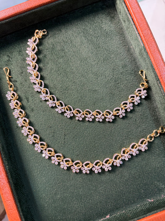 CZ AD Stone Ear Chain
