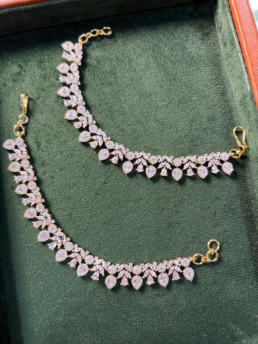 CZ AD Stone Ear Chain