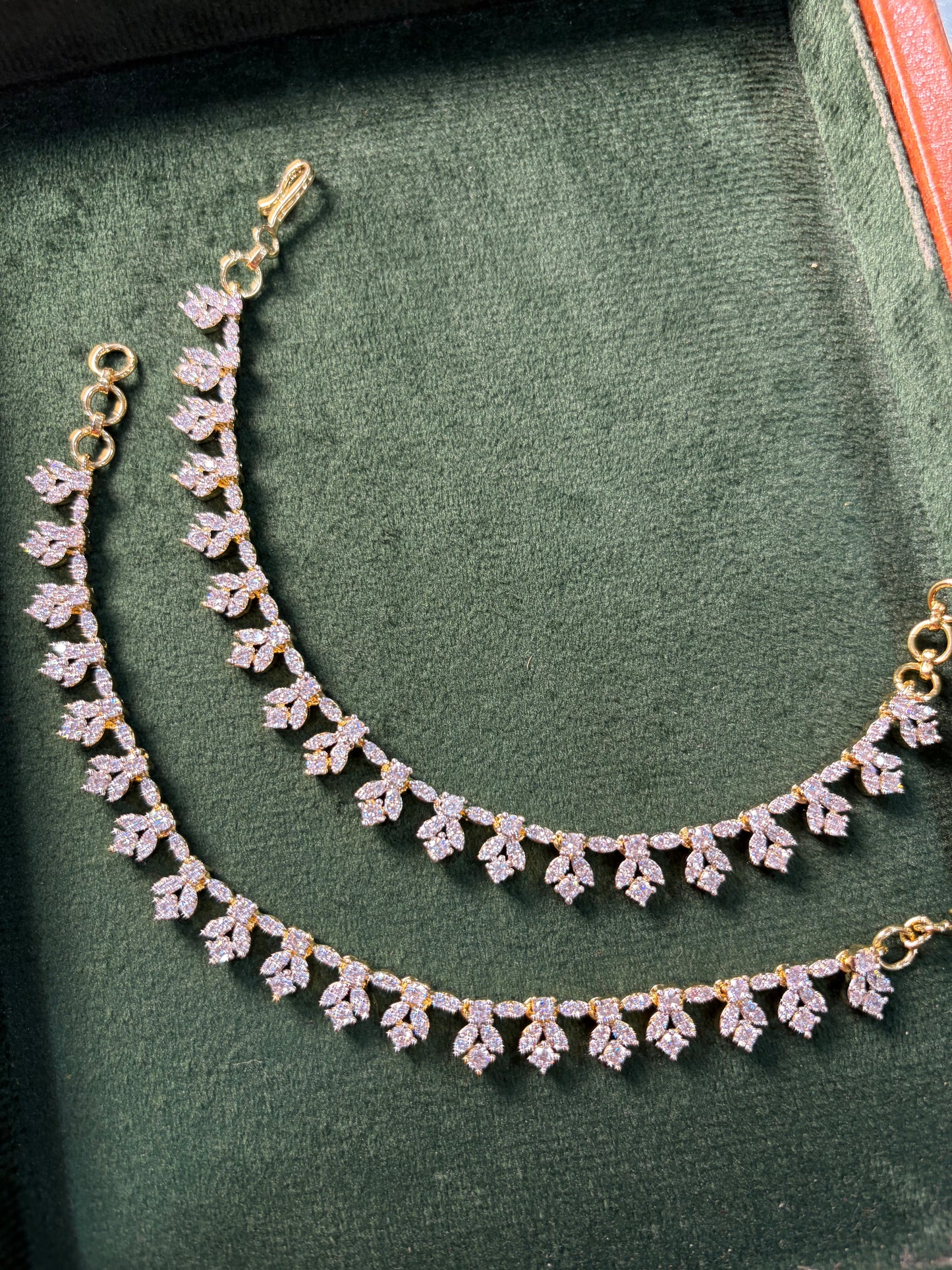 CZ AD Stone Ear Chain