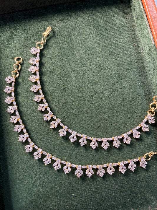 CZ AD Stone Ear Chain