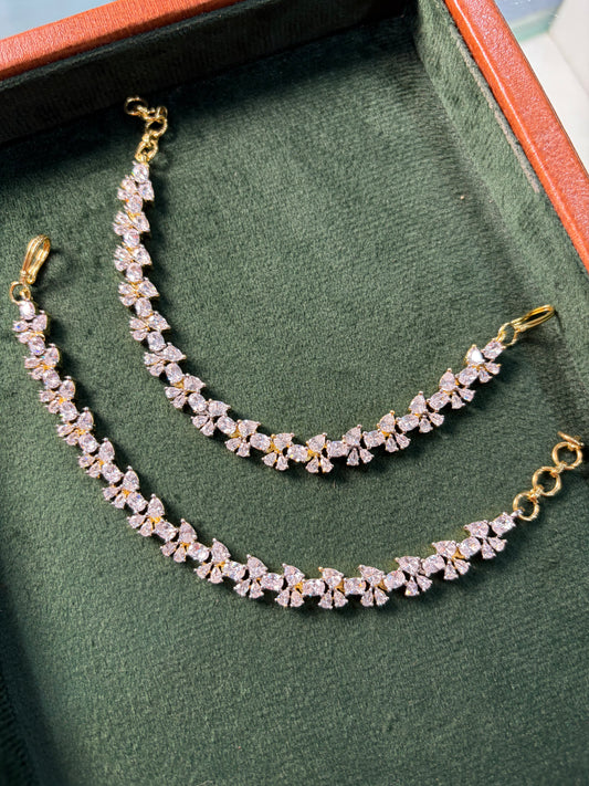 CZ AD Stone Ear Chain