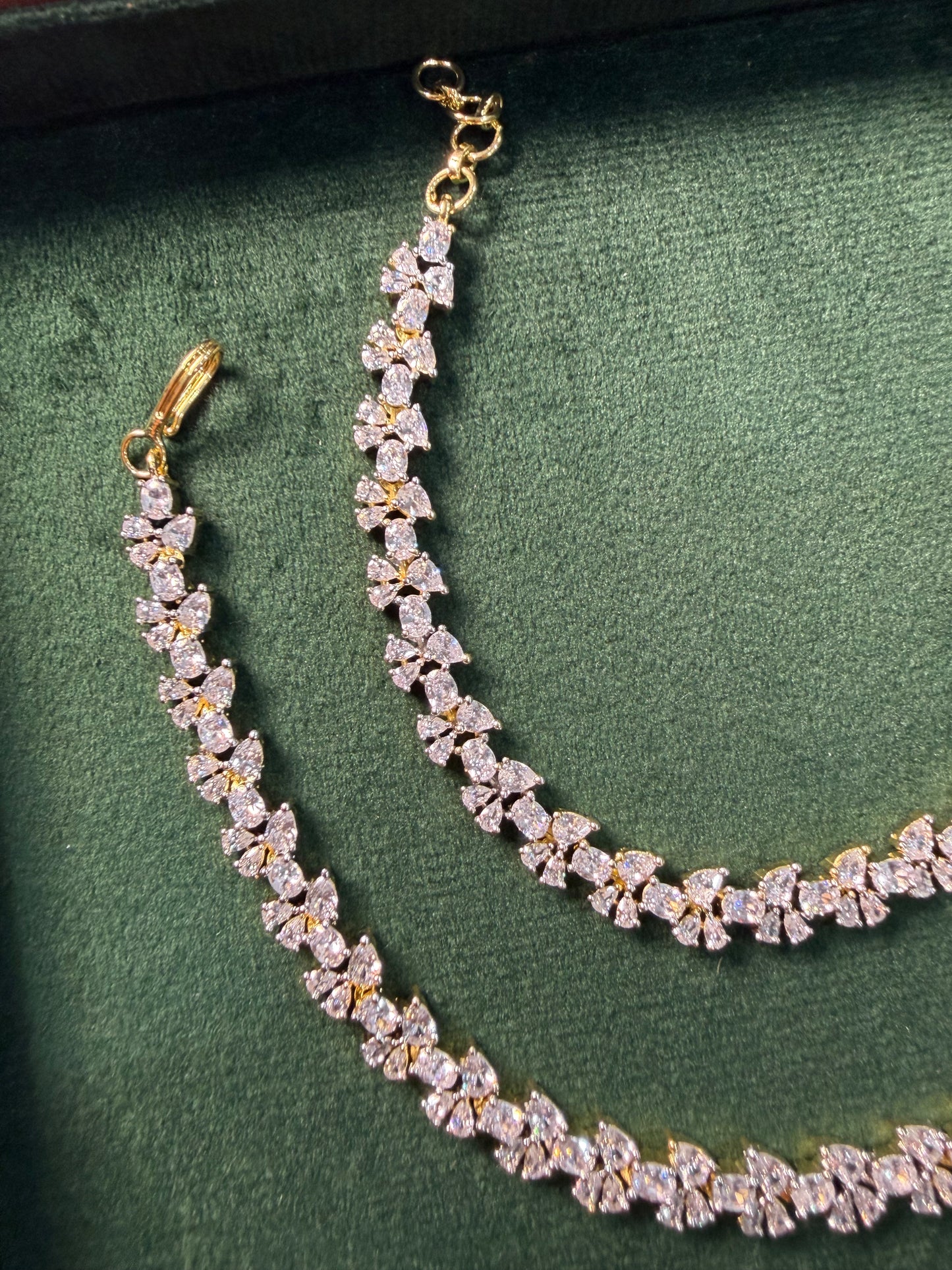 CZ AD Stone Ear Chain