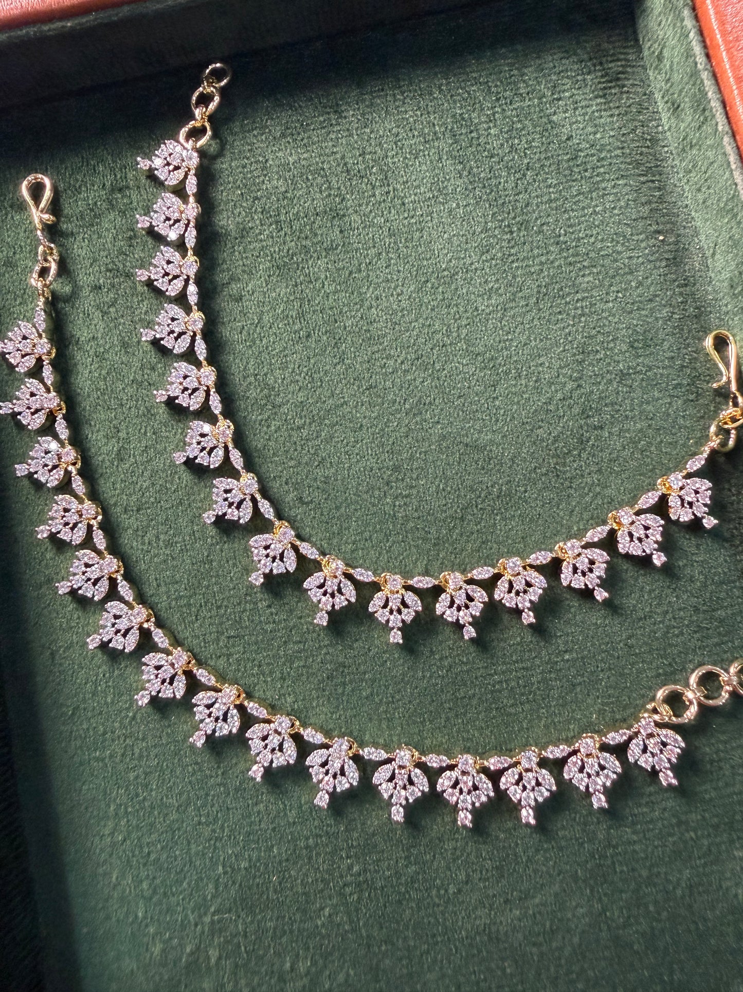 CZ AD Stone Ear Chain