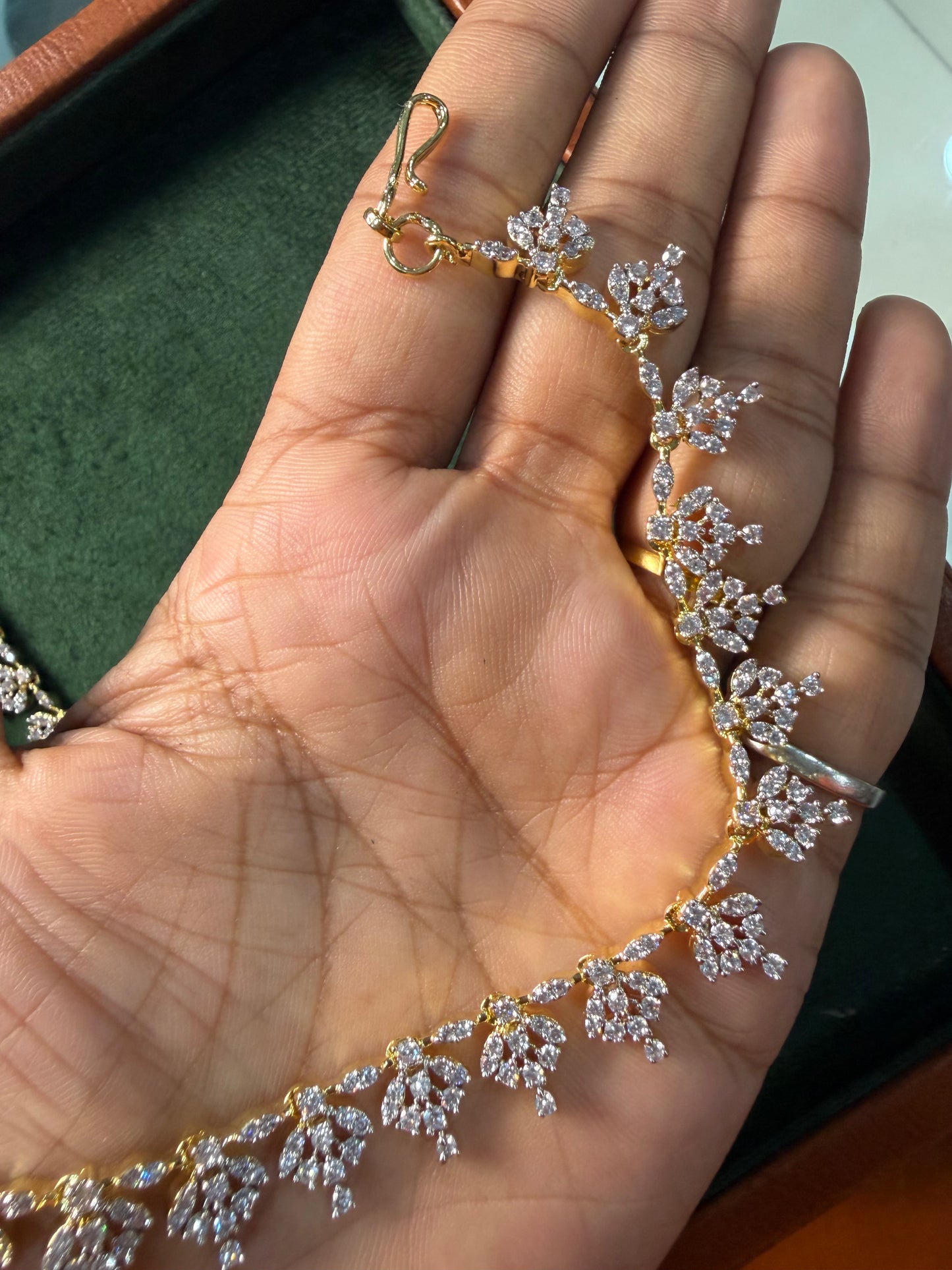 CZ AD Stone Ear Chain