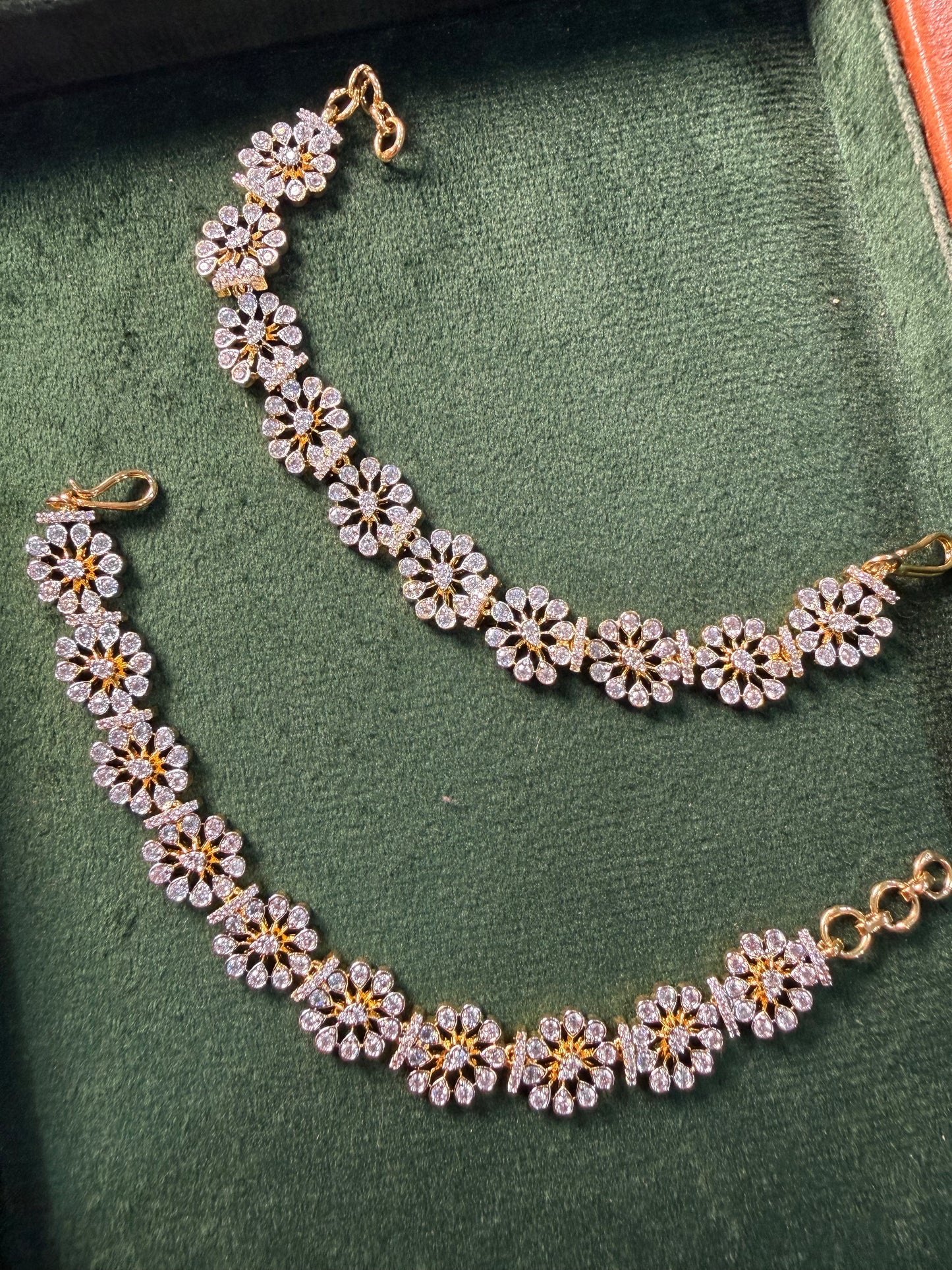 CZ AD Stone Ear Chain