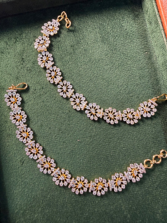 CZ AD Stone Ear Chain