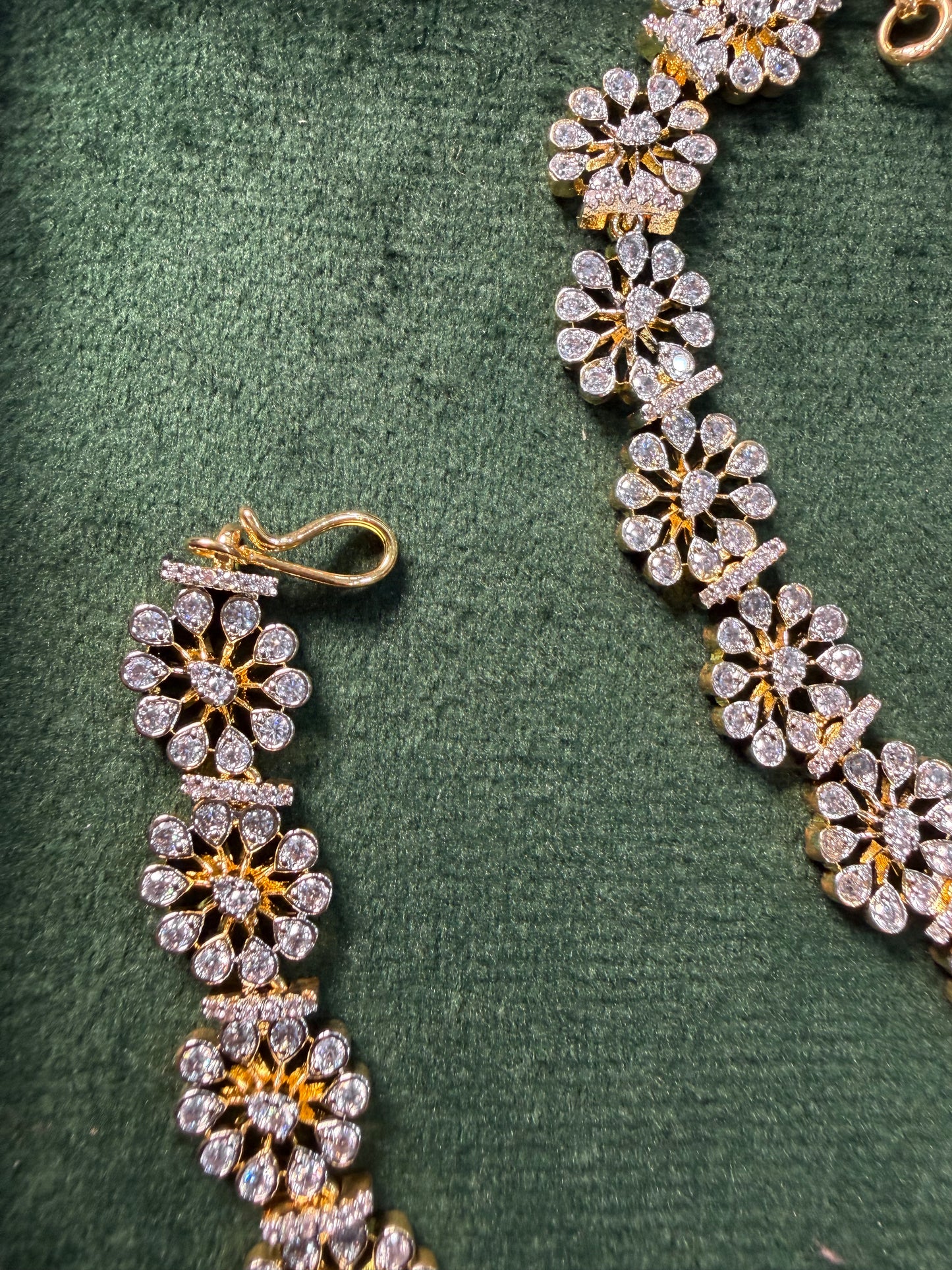 CZ AD Stone Ear Chain