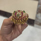 Royal Ruby–Emerald Kundan Ambada (Hair Brooch)